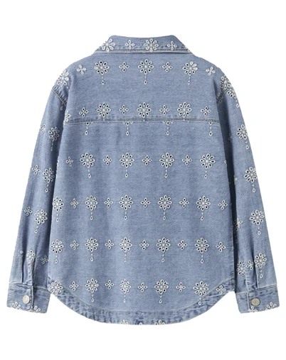 Name It - NKFHarper Anglaise Jakke - Light Blue Denim